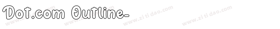 Dot.com Outline字体转换